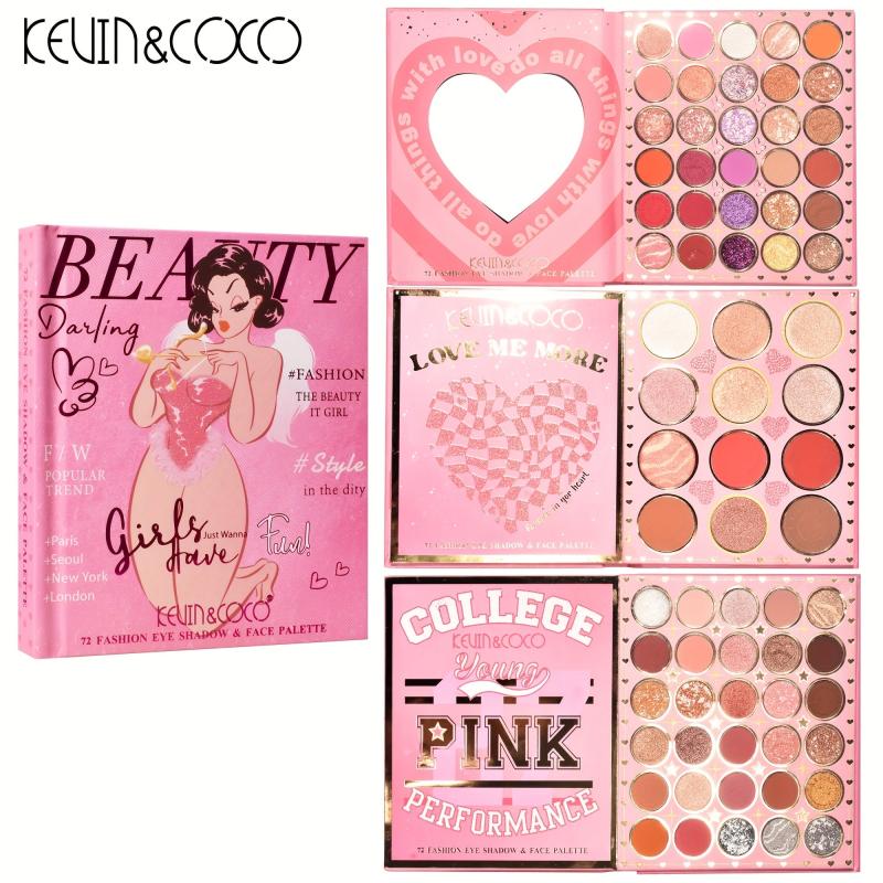 Anime Style 72 Hot Girl Eyeshadow Palette Shimmer High Pigment Blush Palette