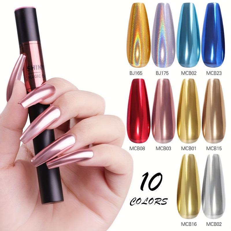 Dual-Use Nail Powder Air Cushion Pen - Mirror Effect