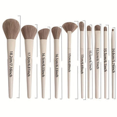 10Pcs Soft Fluffy Makeup Brushes Set Kit For Foundation Eye Shadow Concealer