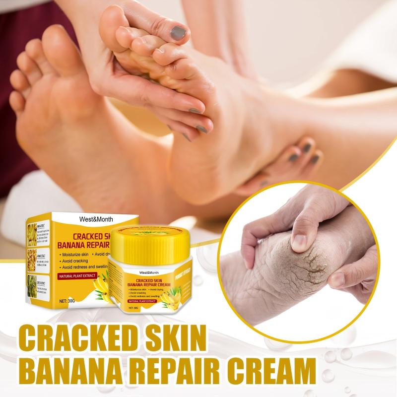 Banana Foot Cream for Dry Cracked Feet, Heel Moisturizer