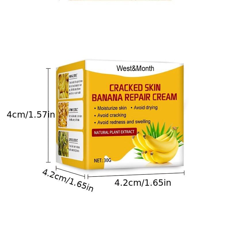 Banana Foot Cream for Dry Cracked Feet, Heel Moisturizer