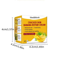 Banana Foot Cream for Dry Cracked Feet, Heel Moisturizer