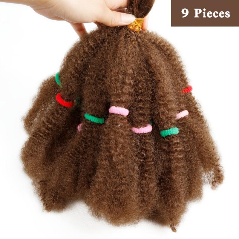 Afro Kinky Curly Bulk Hair Extensions 10 Strands