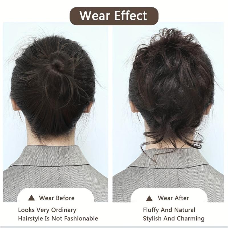 Messy Bun Hairpiece Extension Ponytail Clip Scrunchies Hairpieces for Women