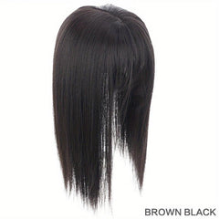 Short Straight Topper With Bangs Synthetic Clip In Hair Extensions