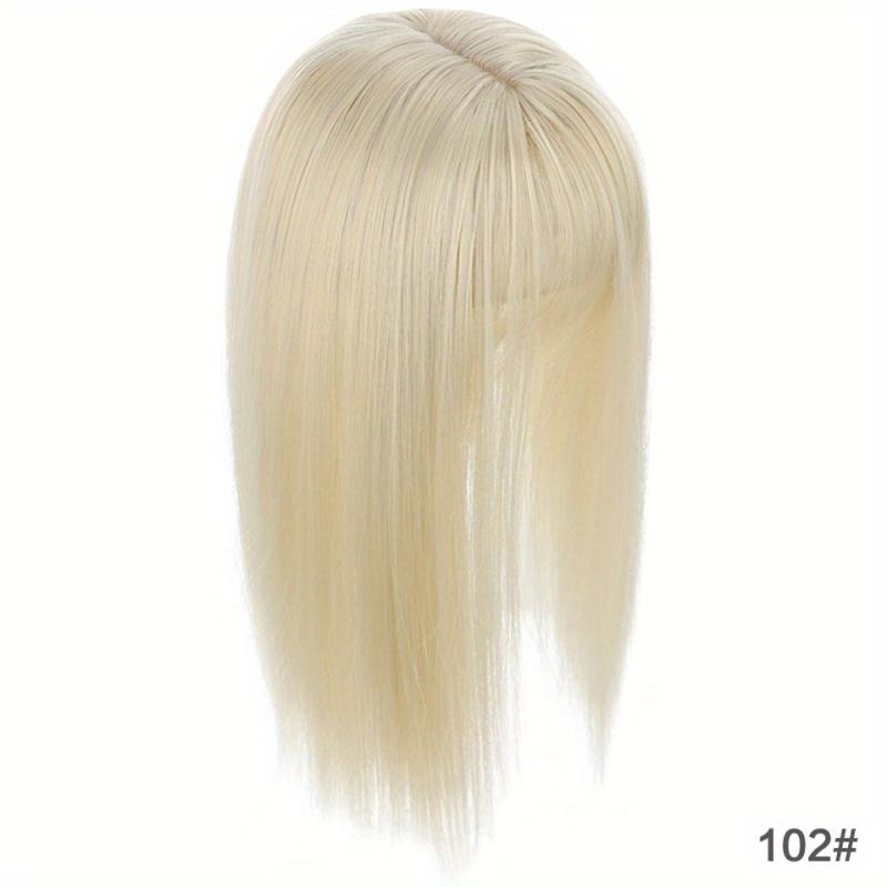 Short Straight Topper With Bangs Synthetic Clip In Hair Extensions
