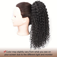 4C Short Afro Kinky Ponytail Extensions Drawstring Synthetic Hair