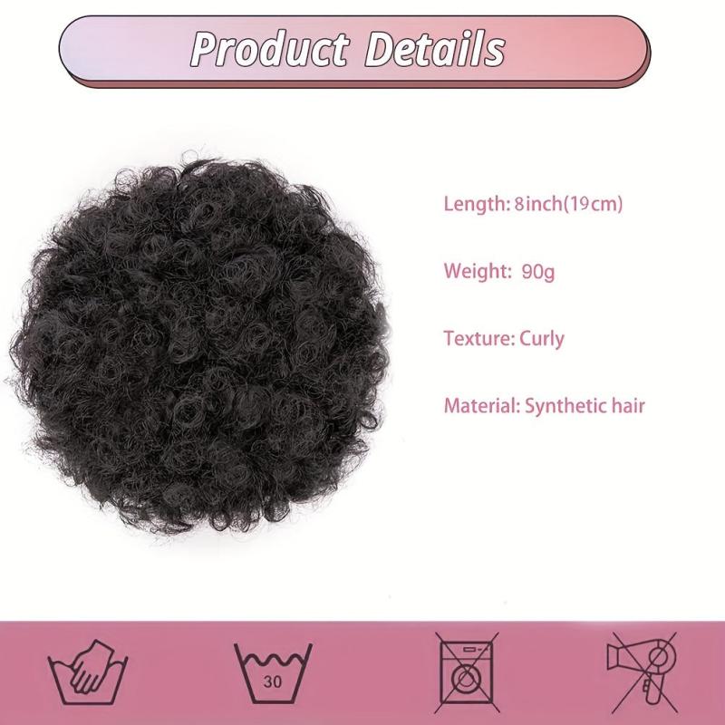 Short Afro Puff Drawstring Ponytail Extensions For Women