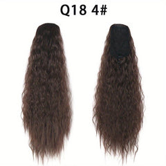 Long Curly Drawstring Ponytail For Women Synthetic Hair Extension