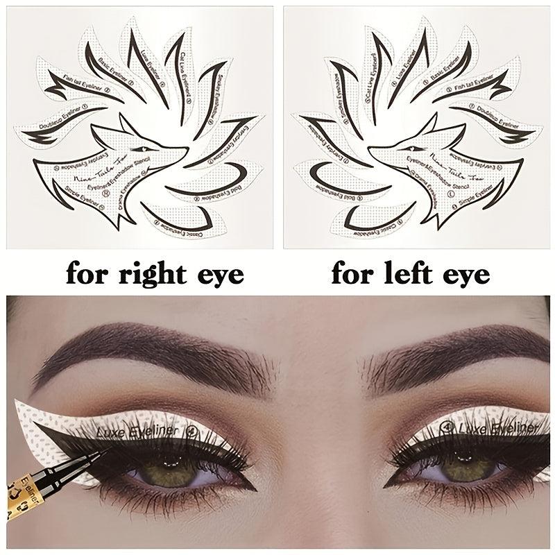 Professional Eyeliner Stencil Eyeshadow Stencil Set 4 Style Non-woven Materials