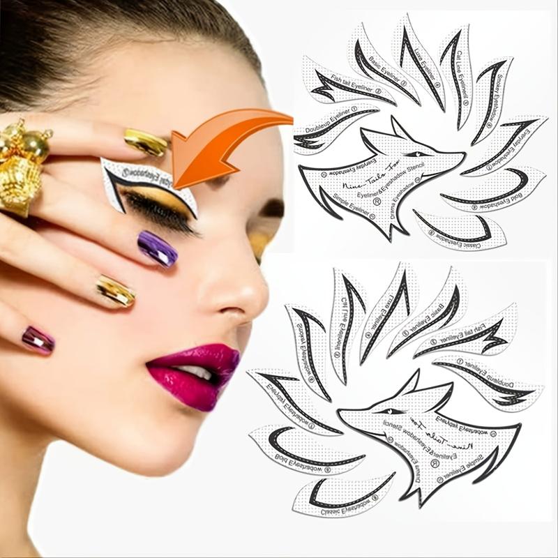 Professional Eyeliner Stencil Eyeshadow Stencil Set 4 Style Non-woven Materials