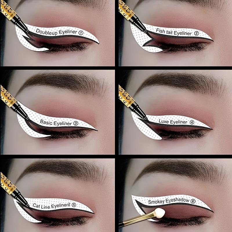 Professional Eyeliner Stencil Eyeshadow Stencil Set 4 Style Non-woven Materials