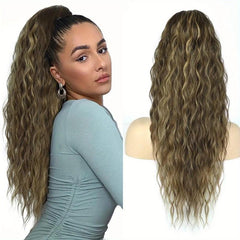 Long Curly Wavy Drawstring Ponytail Extensions For Women