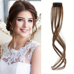Synthetic Long Clip In Bangs Hair Piece for Natural Side Air Bangs