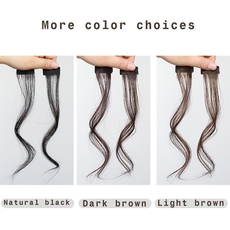 Synthetic Long Clip In Bangs Hair Piece for Natural Side Air Bangs