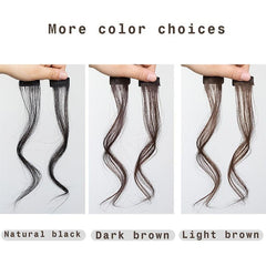 Synthetic Long Clip In Bangs Hair Piece for Natural Side Air Bangs