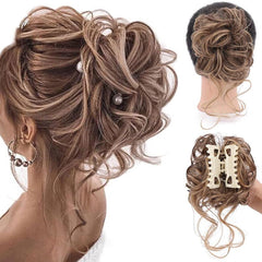 Curly Wavy Hairpieces for Women Scrunchies Extension