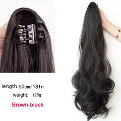 45 72 Cm Curly Ponytail Hair Extension Claw Clip Long Wavy Hairpiece