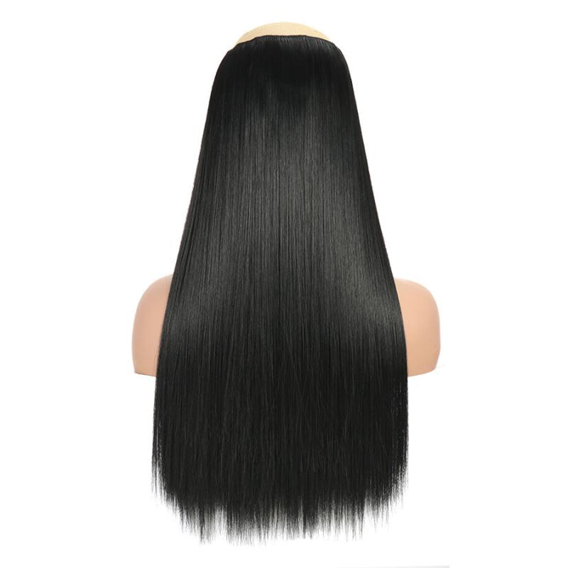 Synthetic Clip In Hair Extensions for Women Long Straight Hair - Natural Look