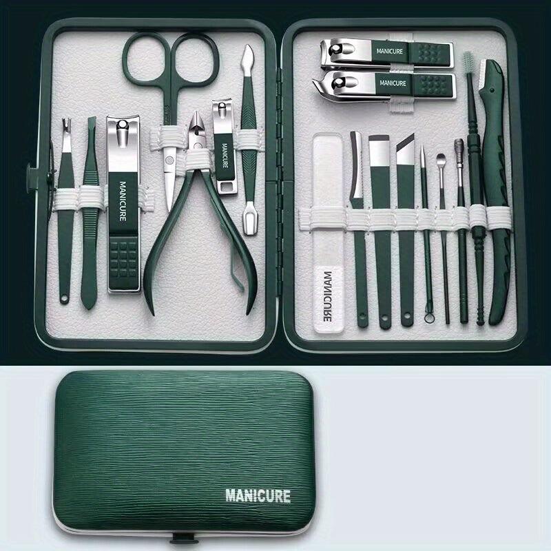 Manicure Set Stainless Steel Nail Clippers Pedicure Kit with Portable Bag