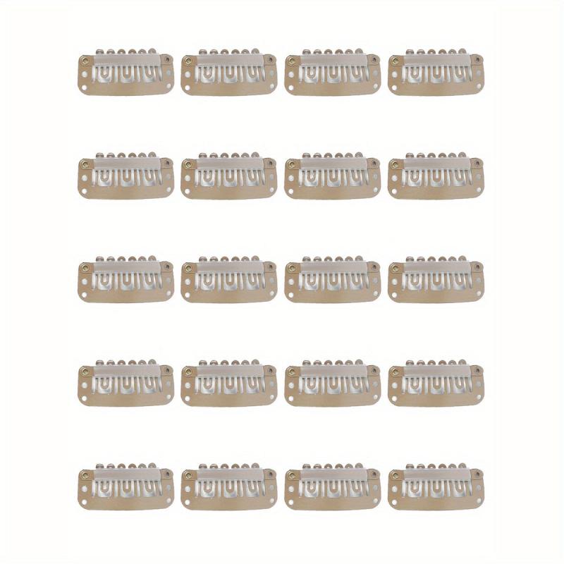 20pcs U Shaped Metal Clips Soft Rubber 5 Colors