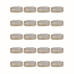 20pcs U Shaped Metal Clips Soft Rubber 5 Colors