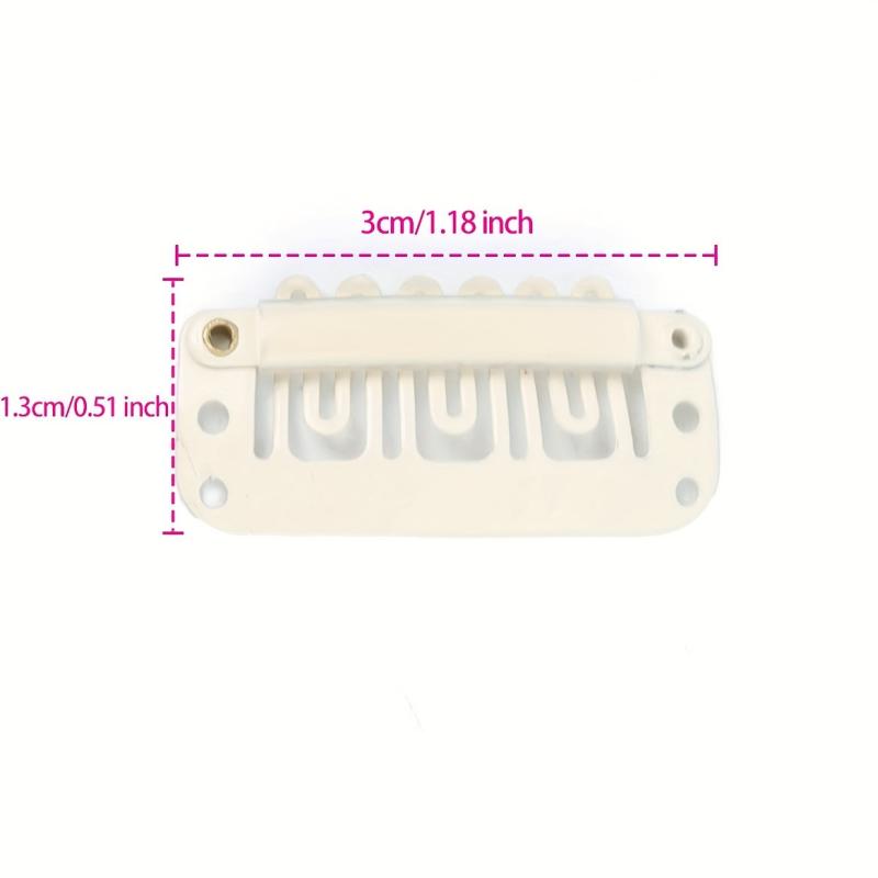 20pcs U Shaped Metal Clips Soft Rubber 5 Colors