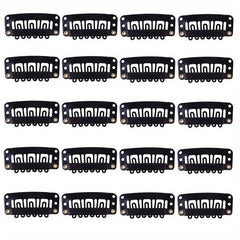 20pcs U Shaped Metal Clips Soft Rubber 5 Colors