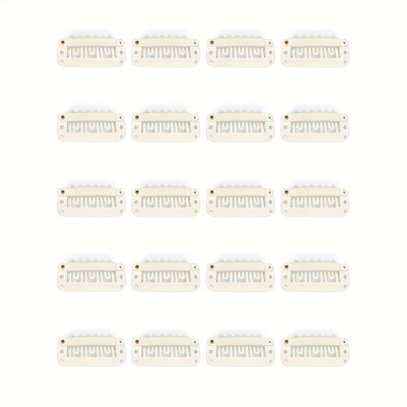 20pcs U Shaped Metal Clips Soft Rubber 5 Colors