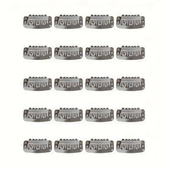 20pcs U Shaped Metal Clips Soft Rubber 5 Colors
