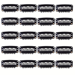 20pcs U Shaped Metal Clips Soft Rubber 5 Colors