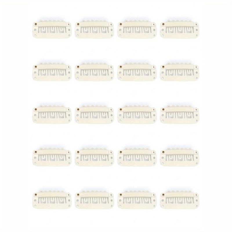 20pcs U Shaped Metal Clips Soft Rubber 5 Colors