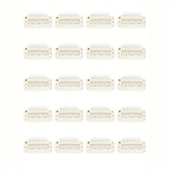 20pcs U Shaped Metal Clips Soft Rubber 5 Colors