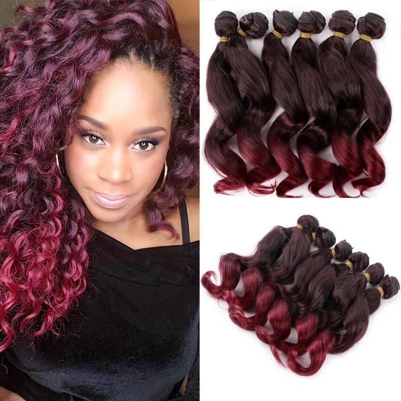 6 Bundles Loose Deep Wave Bundles for Women 35-56 cm Weaving Extensions