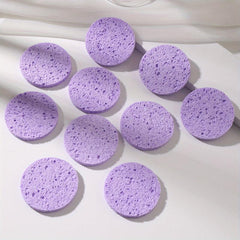 10pcs Facial Sponge for Cleansing & Exfoliating Purple