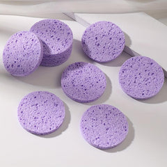 10pcs Facial Sponge for Cleansing & Exfoliating Purple
