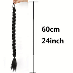 Y2K Long Twist Braid Ponytail Extensions 60-96 cm Box Braided Hair Extensions