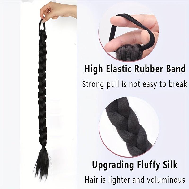 Y2K Long Twist Braid Ponytail Extensions 60-96 cm Box Braided Hair Extensions