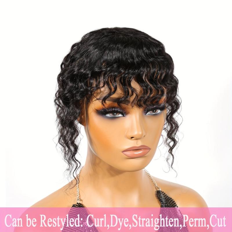 Deep Wave Hair Toppers for Women 100% Real Human Hair