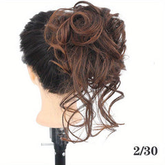 Synthetic Curly Chignon Ombre Claw Hair Messy Buns Updo