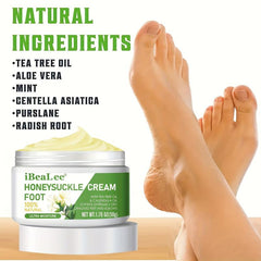 Moisturizing Honeysuckle Foot Cream for Dry Feet