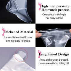 100pcs Disposable Plastic Foot Hand Liners Anti-drying Cover