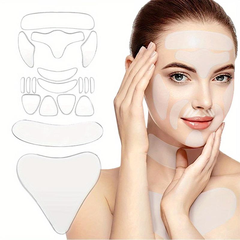 Face & Chest Wrinkle Pads, Reusable Silicone Patches for Skin Lines Prevention