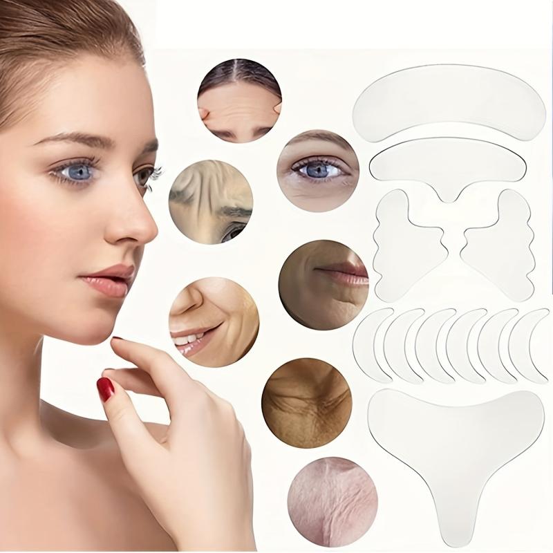 Face & Chest Wrinkle Pads, Reusable Silicone Patches for Skin Lines Prevention
