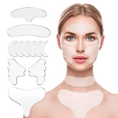 Face & Chest Wrinkle Pads, Reusable Silicone Patches for Skin Lines Prevention