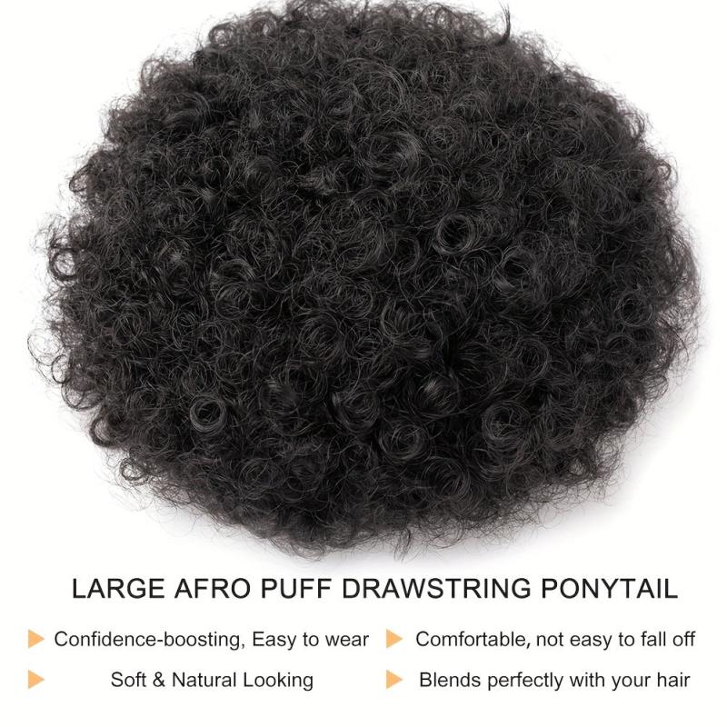Kinky Drawstring Ponytail Extension Afro Puff
