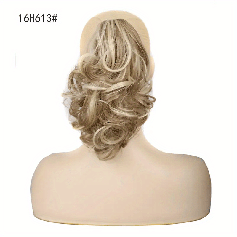 Curly Wavy Ponytail Extensions Claw Clip In Synthetic Hair Pieces For Women