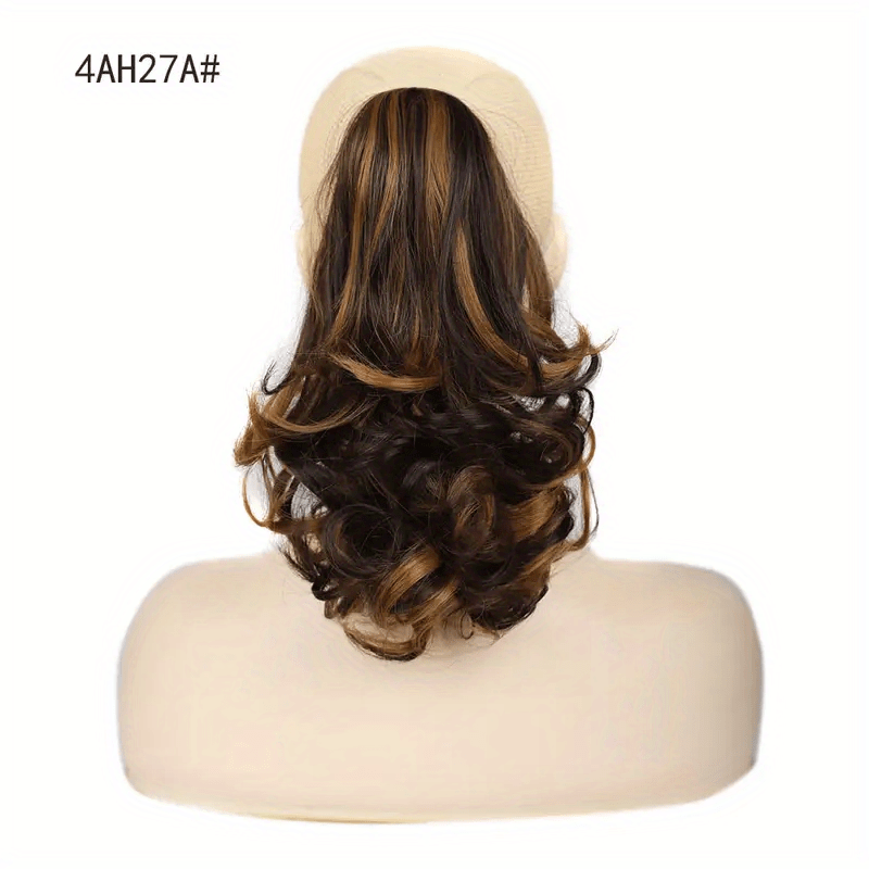 Curly Wavy Ponytail Extensions Claw Clip In Synthetic Hair Pieces For Women