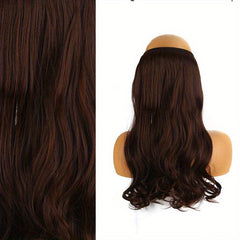 Long Wavy Hair Extensions with Invisible Wire Natural Look Hairpieces for Women