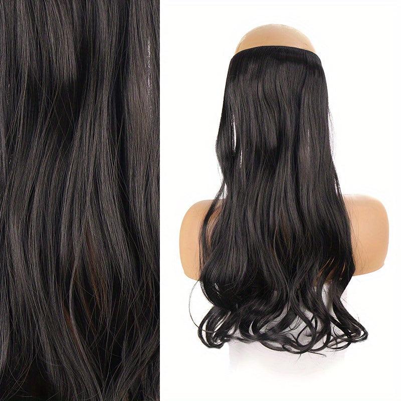 Long Wavy Hair Extensions with Invisible Wire Natural Look Hairpieces for Women